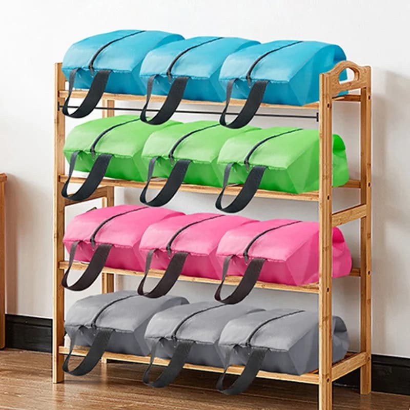 أكياس تخزين أحذية مقاومة للغبار حقيبة أحذية سفر محمولة مع حقيبة سحاب متينة صندوق جيب منظم أحذية مقاوم للماء - 6