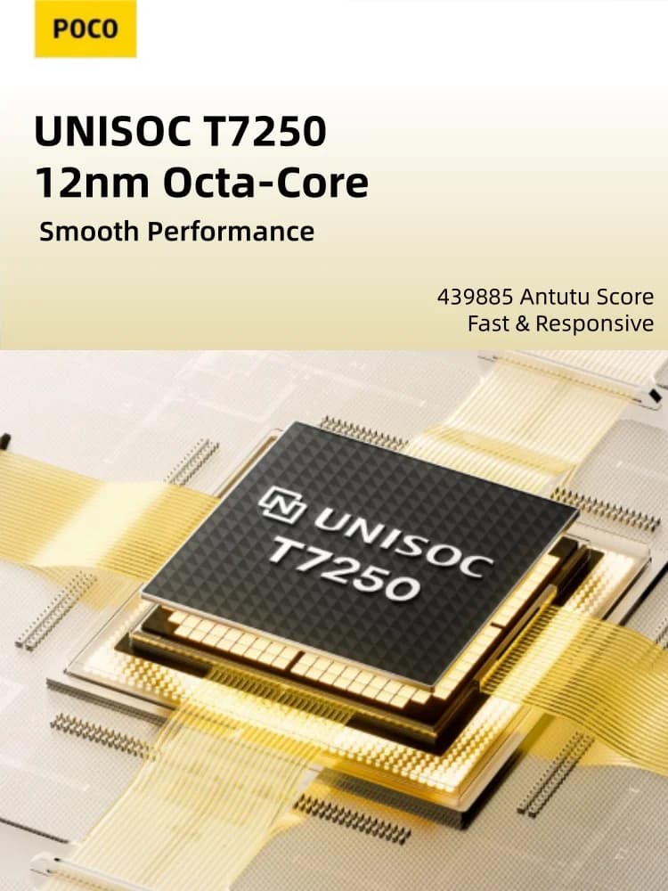 هاتف ذكي POCO C81 Pro إصدار عالمي، شاشة 6.9 بوصة، معدل تحديث 120 هرتز، بطارية 6000 مللي أمبير، معالج UNISOC T7250 ثماني النواة، نظام تشغيل HyperOS 3، موديل 2026 - 4