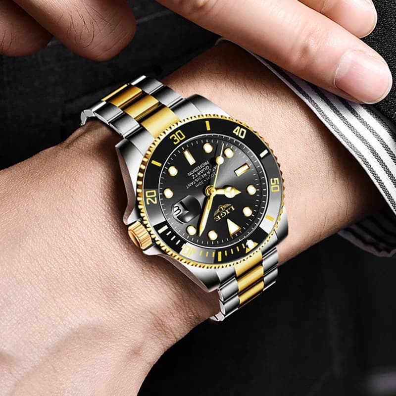 LIGE Men's Luxury Diver Watch 30ATM Waterproof Quartz Wristwatch with Date Sport Clock Top Brand Fashion Relogio Masculino - 6