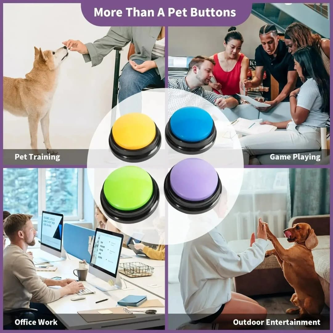 Dog Communication Buttons Voice Recording Button for Pet Training Buzzer  Record Playback Funny Gift for Talking Pet - 2