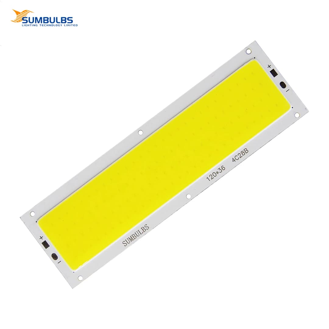لوحة مصباح LED COB 12V، 12W، مصدر ضوء، ألوان دافئة/طبيعية/بيضاء باردة/زرقاء/حمراء/خضراء، 120x36 مم، لمصباح سيارة DIY - 4