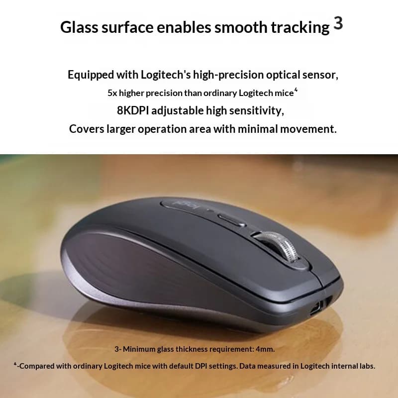 Logitech MX Anywhere 3S Silent Wireless Mouse, Long Battery Life, Anti-Slip and Wear-Resistant, for Office, Home, and Study - 4