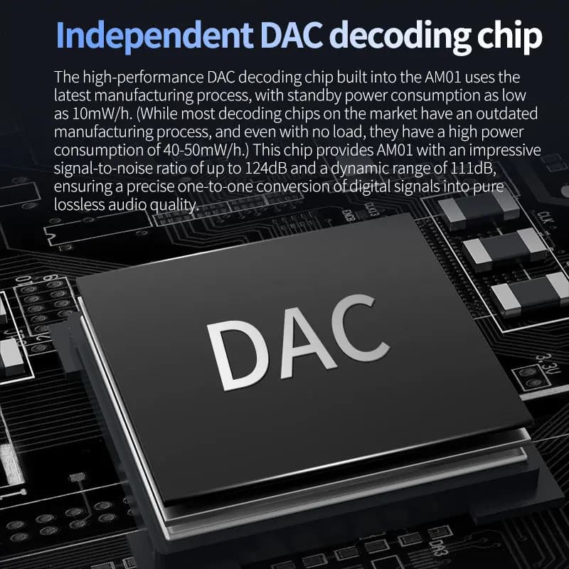كابل KZ AM01 من Type-C إلى محول صوت 3.5 ملم 32 بت/384 كيلو هرتز محول DAC عالي الدقة + مكبر IC بشريحة مزدوجة لكابل سماعة الأذن - 6