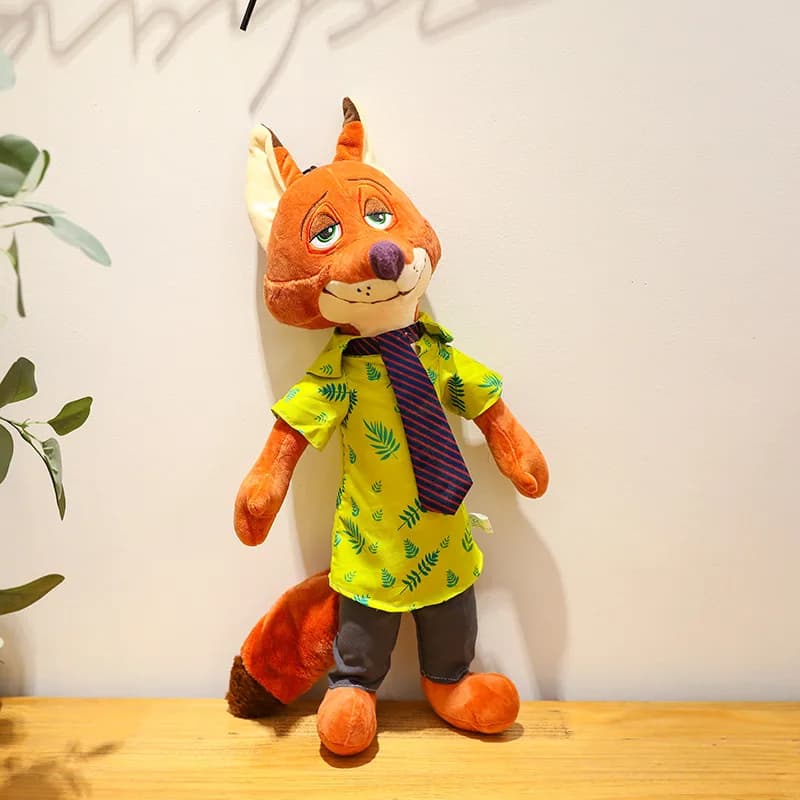 دمية محشوة ناعمة على شكل ثعلب نيك من فيلم Zootopia الكرتوني 35 سم دمية أرنب جودي هوبس هدايا عيد الميلاد - 5