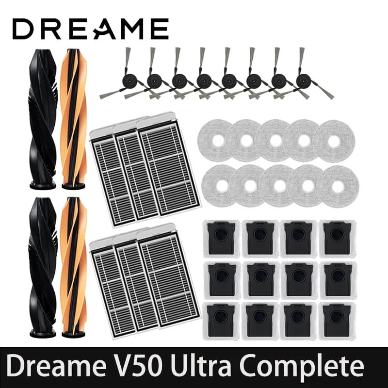 Dreame MOVA V50 Ultra Complete Robot Vacuum Cleaner Replacement Accessories Main Side Brush Mop Cloth Hepa Filter Dust Bag Spare