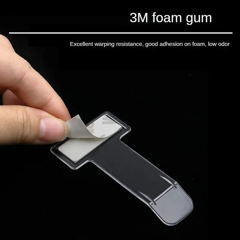 2pcs Transparent Car Vehicle Parking Ticket Receipt Permit Card Holder Clip Sticker Windscreen Plastic Universal Car Accessories - 2