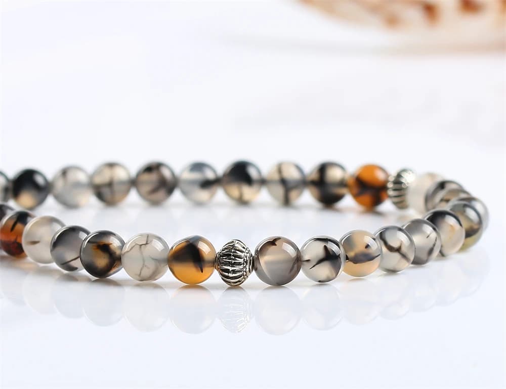 الحجر الطبيعي العقيق تسبيح مسبحة فضية اللون شرابة سبحة صلاة 33 66 99 مسبحة الإسلام - 5