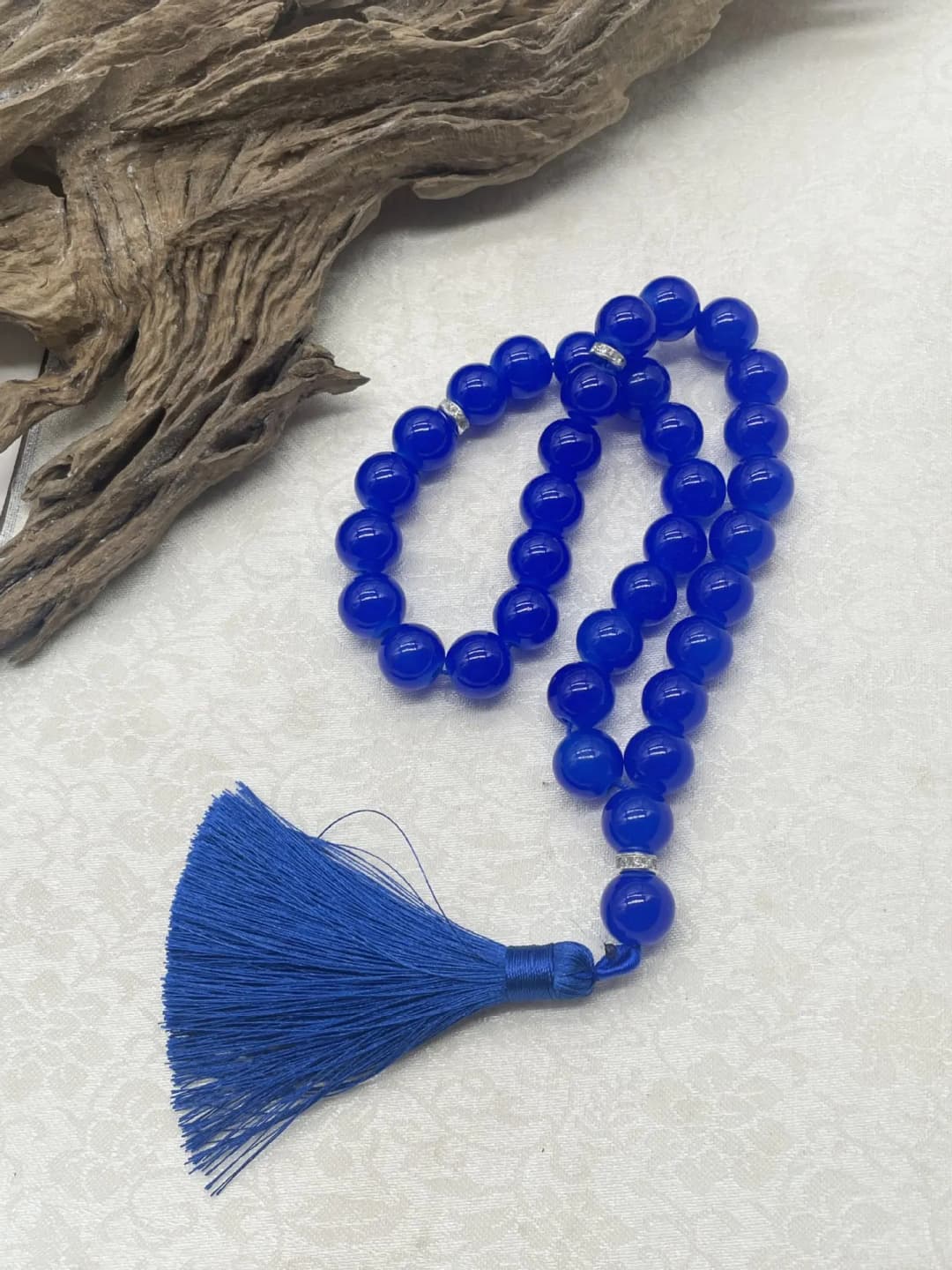 تسبيح زجاجي أنيق مع شرابة كلاسيكية، سوار خرز صلاة إسلامي بوهيمي، مسبحة على الطراز العربي للارتداء اليومي والصلاة - 6
