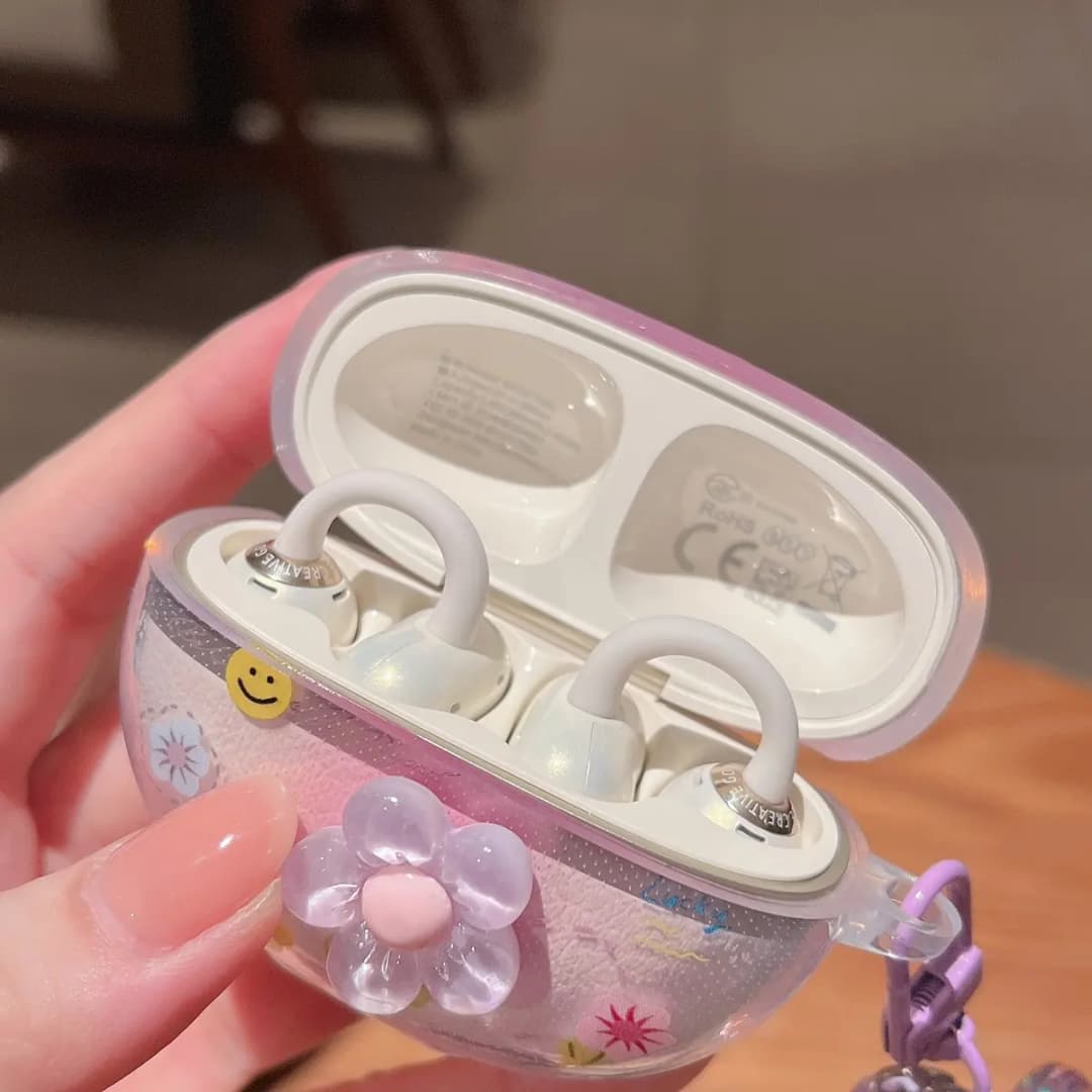 QCY Crossky C50 Clear Soft Case Cute Cartoon Wireless Bluetooth Earphone Case For QCY C50 Charging Box Protective Cover - 4