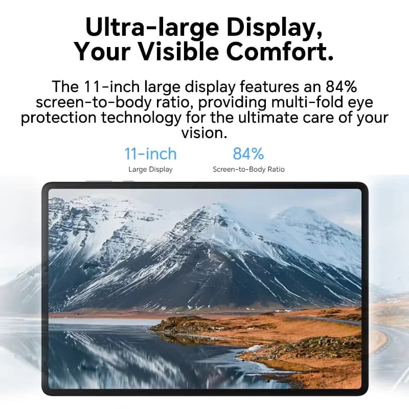 هونور باد X8a إصدار الاتحاد الأوروبي 11 بوصة، معدل تحديث عالي، راحة للعين، بطارية 8300 مللي أمبير، مكبرات صوت رباعية كبيرة، تعزيز الصوت - 3