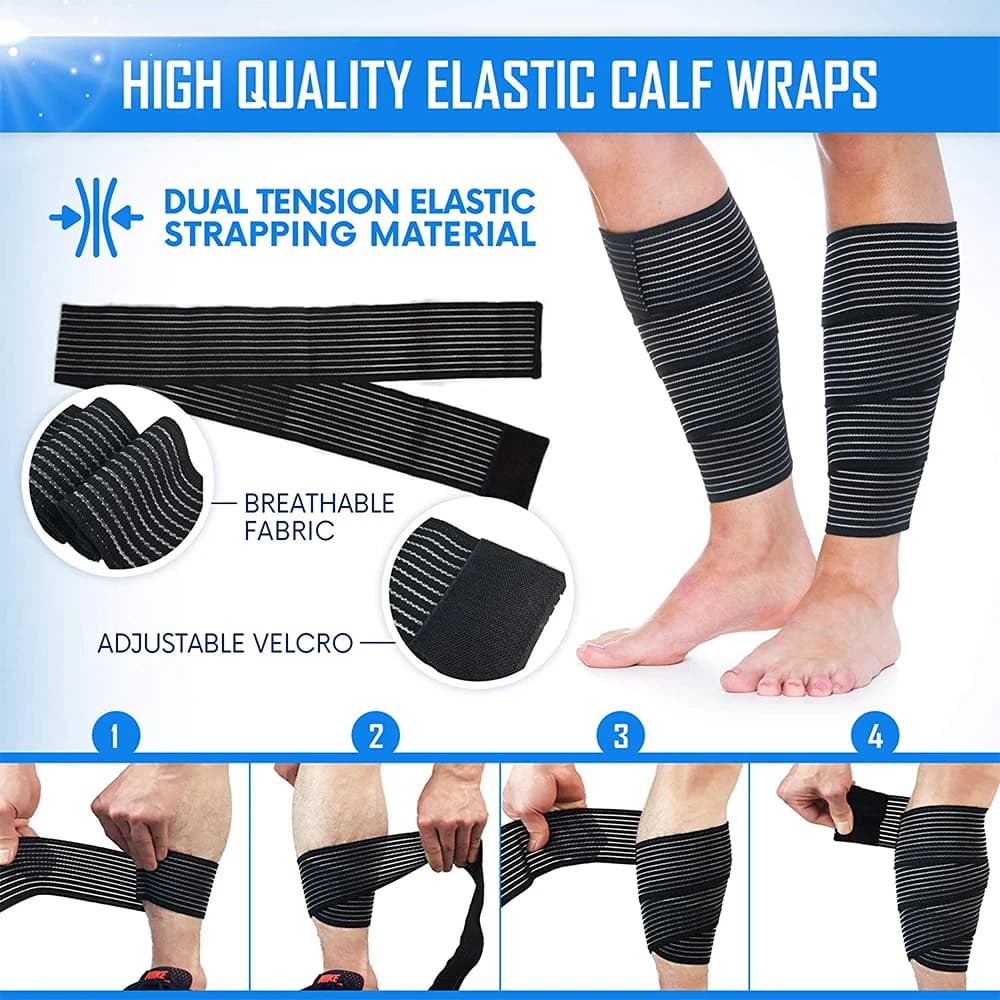 TIKE Elastic Breathable Wrap Ankle Support Brace Compression Knee Elbow Wrist Ankle Hand Support Wrap Gym Sports Bandage Strap - 5
