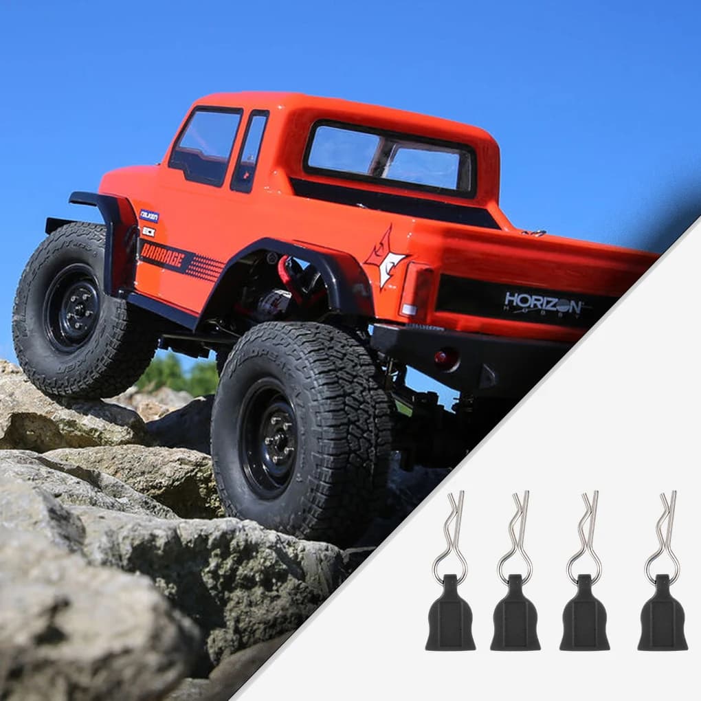 4/12 قطعة معدنية R-type مشبك تثبيت هيكل سيارة مع لسان لسيارات Axial SCX10 TRX-4 MJX Hyper Go 1/10 1/14 1/8 قطع غيار سيارات RC - 6