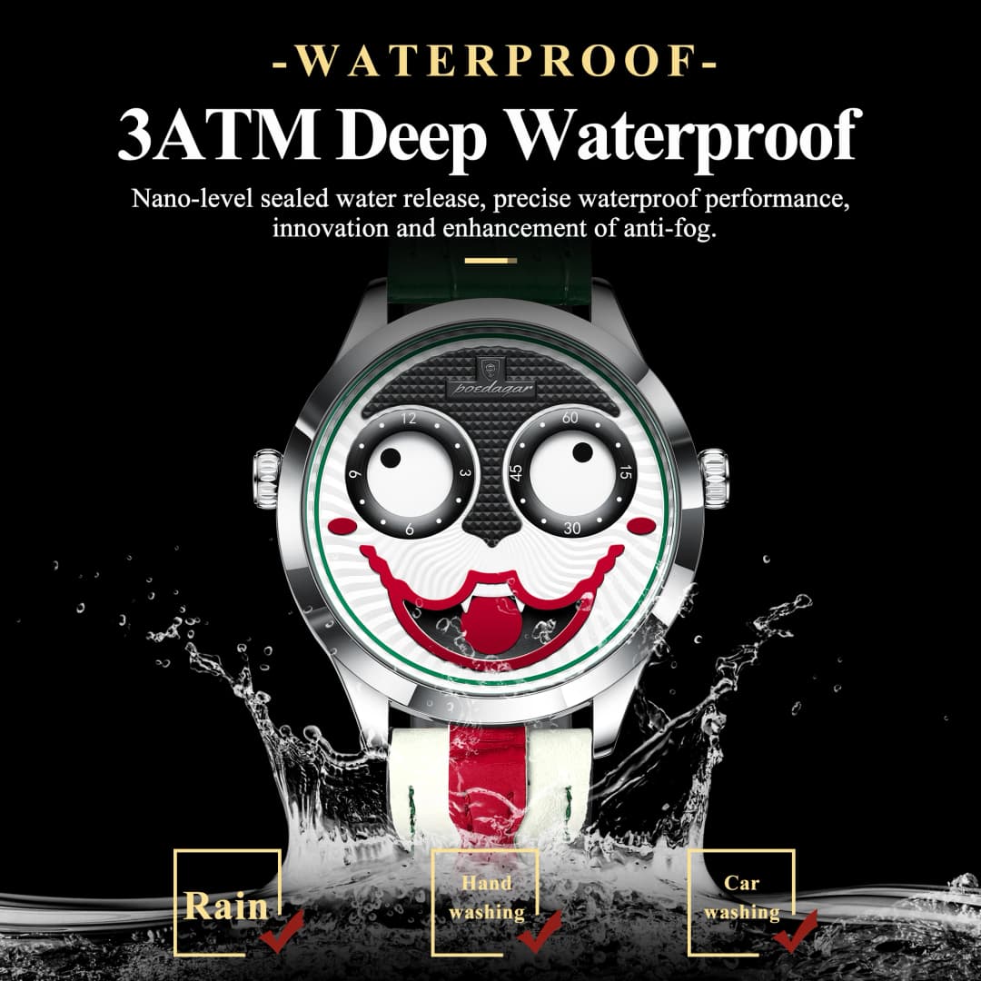 ساعة POEDAGAR الأصلية الفاخرة للرجال عالية الجودة مقاومة للماء ساعة يد كوارتز من الجلد ساعات رياضية للرجال - 3
