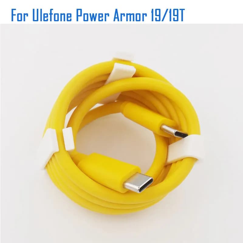 شاحن سريع أصلي جديد Ulefone Armor 19 و18 و19T، محول شحن سريع، كابل USB، خط بيانات متوافق مع Ulefone Armor 30 Pro - 3