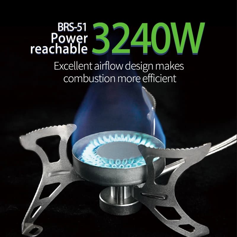 BRS-51 موقد غاز التخييم طوي موقد الطبخ في الهواء الطلق 3240 واط المحمولة البروبان البيوتان موقد غاز لصيد الأسماك الطبخ نزهة - 2