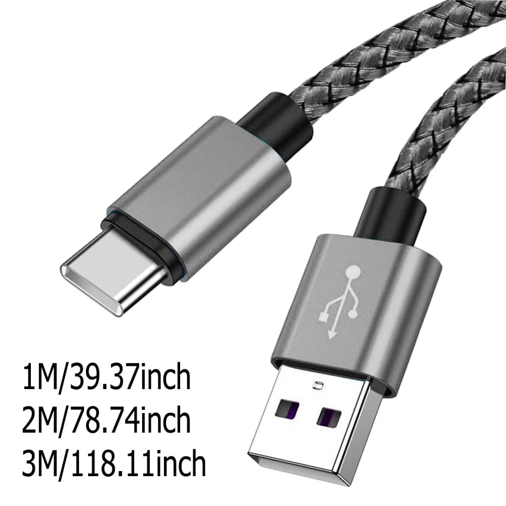 USB A to Type C Charging Cable 2A Fast Charger Nylon Data Cable 1M 2M 3M For Android Huawei Samsung TypeC Phone Charging Device - 2