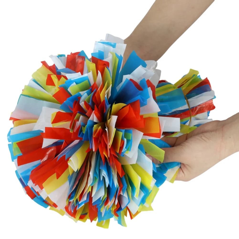 2PCS Cheerleader Pompom Girls Vevor Handle Style Cheering Ball Flower Sports Match Vocal Dance Party Concert Decorator Props - 6