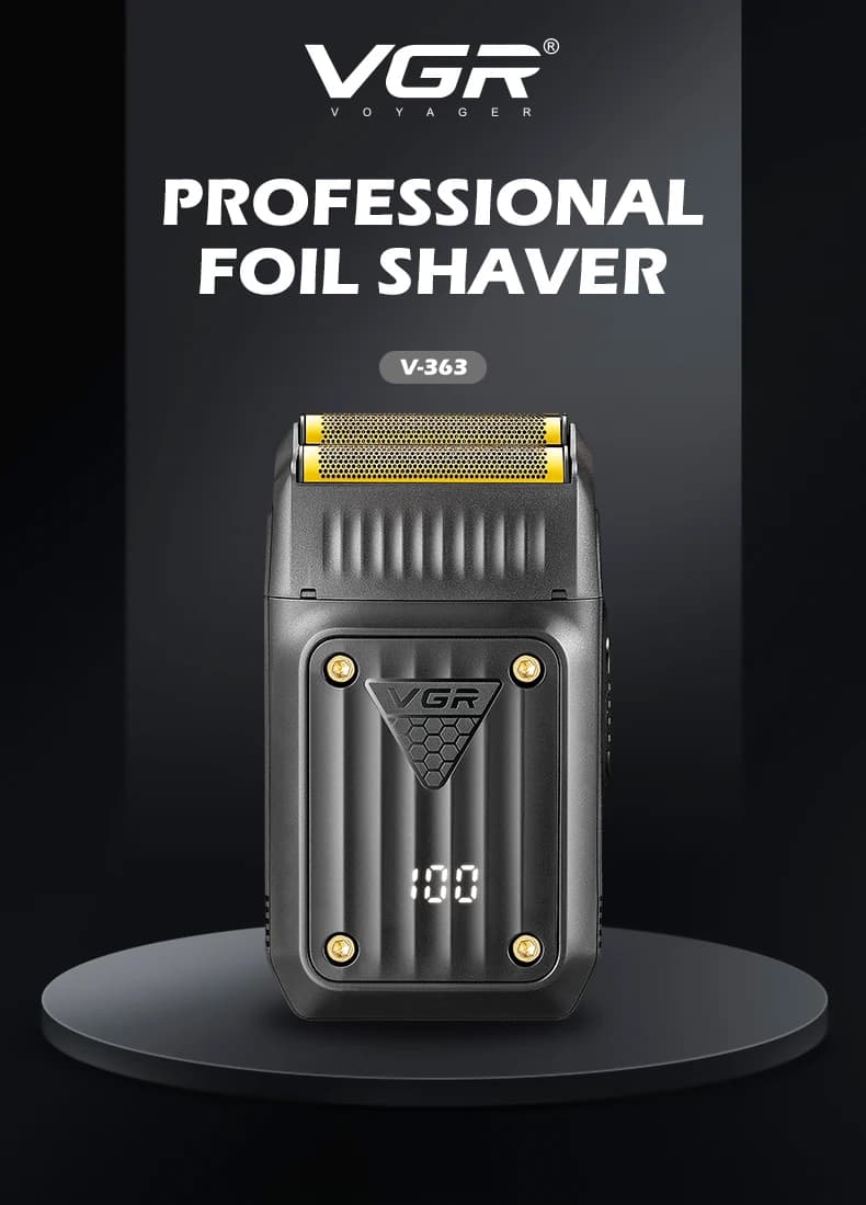 VGR 363 ماكينة حلاقة كهربائية احترافية، قابلة لإعادة الشحن، لتهذيب اللحية والشعر، للرجال - 6