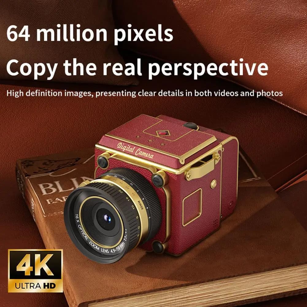 Retro Portable CCD 16X Digital Zoom Student-Friendly Simulation Double-Reflex Digital Camera For Beginner Photography Mini - 2