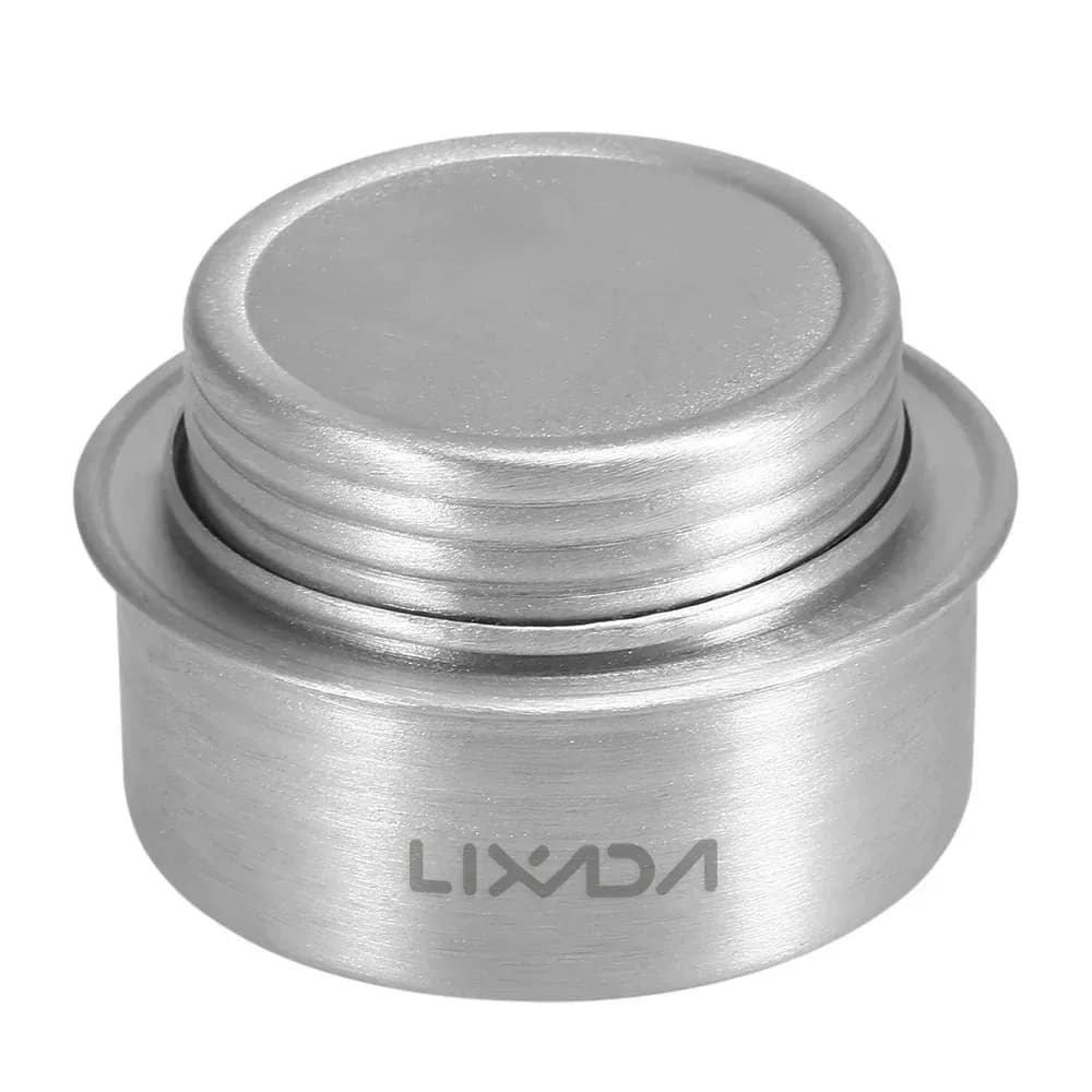 Camping Stove Portable Mini Aluminum Alloy Alcohol Stove with Lid Outdoor Camping Hiking Backpacking Cooking Stove - 3