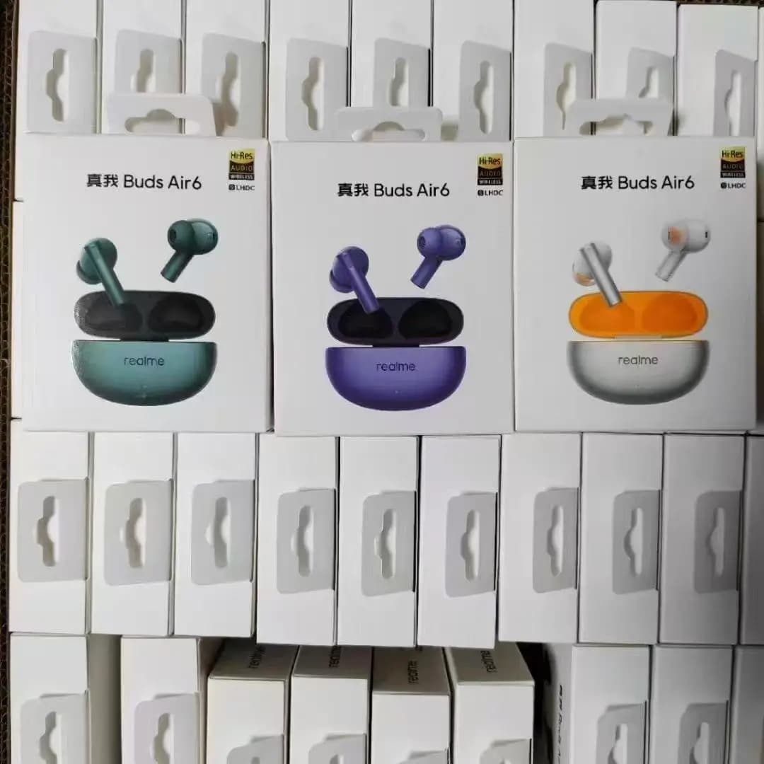 Original realme Buds air6 Earbuds 50dB Active Noise Cancelling Earphone Bluetooth 5.3 TWS IP55 40H Play Time Hi-Res LHDC