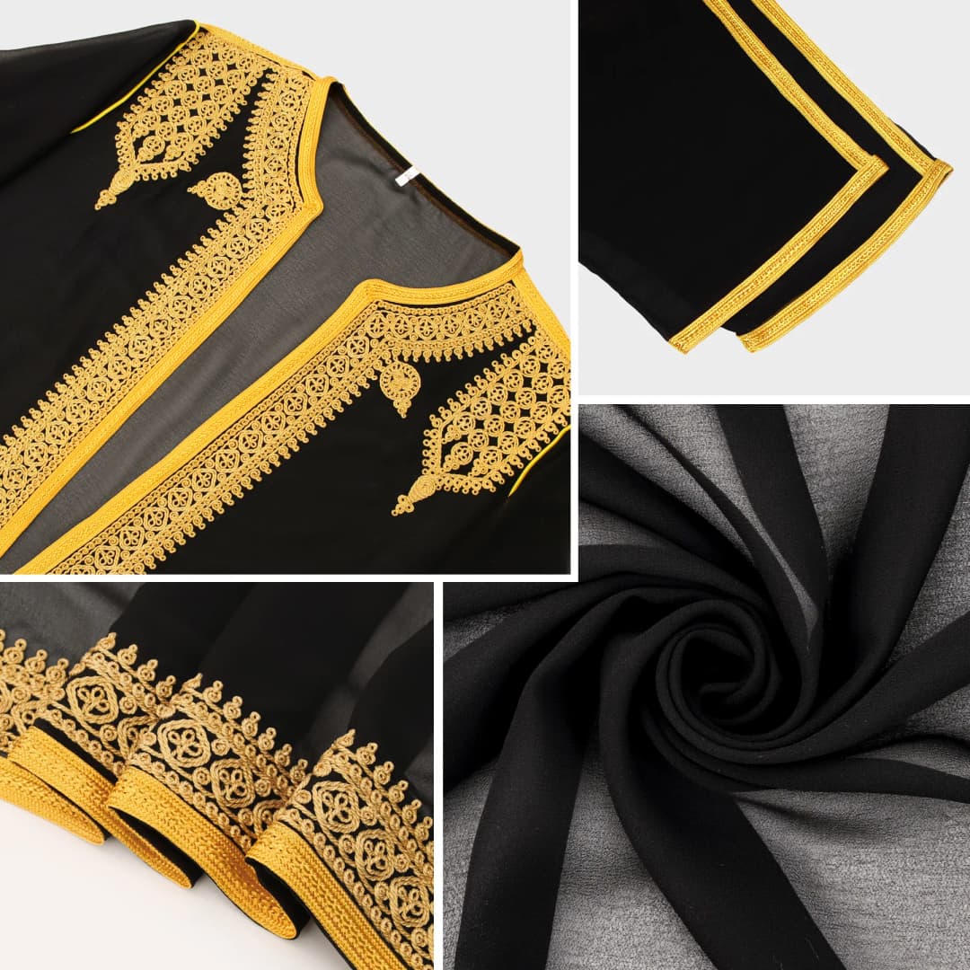 Eid Ramadan Islamic Clothing Men Kaftan Moroccan Kebaya Open Muslim Kimono Turkey Abaya East National Costume For Prayer Clothes - 3