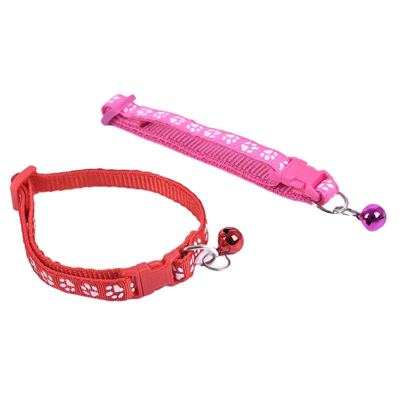 12Pcs Cute Cat Collar With Bell Adjustable Kitten Safety Collar Necklace Black Blue Red Orange Green 6 Colors For Chihuahua - 4