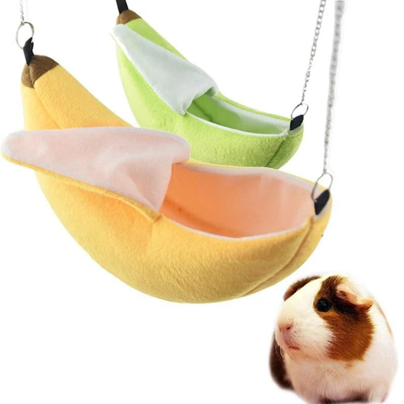 Hamster cotton nest banana Shape House Hammock Bunk Bed House Toys Cage For Sugar Glider Hamster Small Animal Bird Pet Supplies - 2