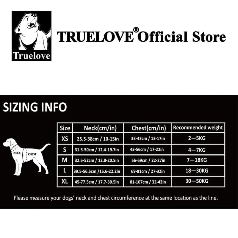 TRUE LOVE Pet Harness No Pull Nylon Reflective Dog Harness Adjustable Comfortable Control Step-in Brilliant Truelove TLH5654 - 5