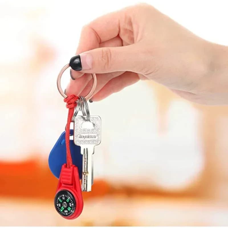 Mini Tactical Compass Outdoor Survival Tools Camping Hiking Travel Pocket Navigator Hunting Climbing Equipment Compass Keychain - 2