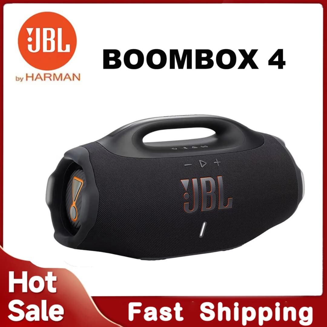 سماعة JBL Boombox 4 محمولة بلوتوث مقاومة للماء IP68 صوت ستيريو قوي بتقنية باس عميقة سماعة لاسلكية خارجية Boombox4