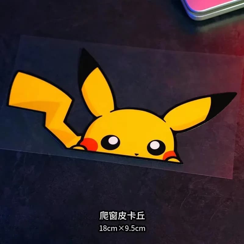 ملصقات أنمي لشخصيات جيب مونستر بيكاتشو، ملصق سيارة مضحك لشخصية تشاريزارد سكوورتل، ملصق زخرفي لطيف للسيارات والدراجات النارية - 6