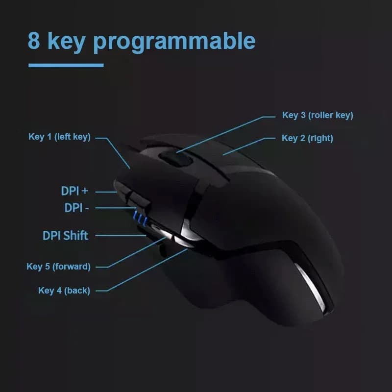 ماوس Logitech G402 Hyperion Fury الأصلي للألعاب، ماوس بصري سلكي، إكسسوارات كمبيوتر، ماوس ألعاب CS LOL - 4