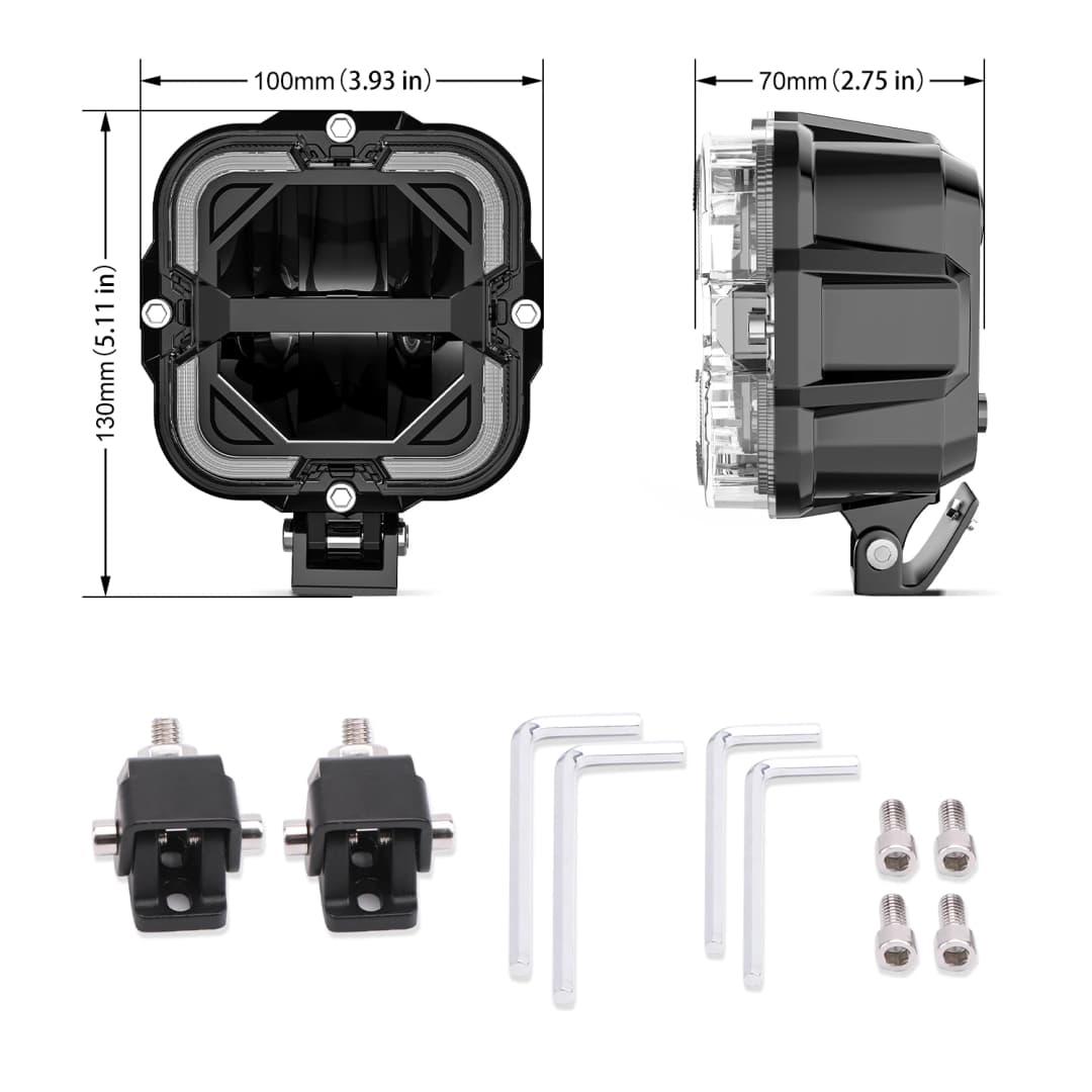 شريط إضاءة عمل LED فائق السطوع للسيارة شاحنة الطرق الوعرة SUV ATV دراجة نارية أبيض وعنبري DRL مصباح LED 12V إضاءة قيادة بقعة ضوء - 6