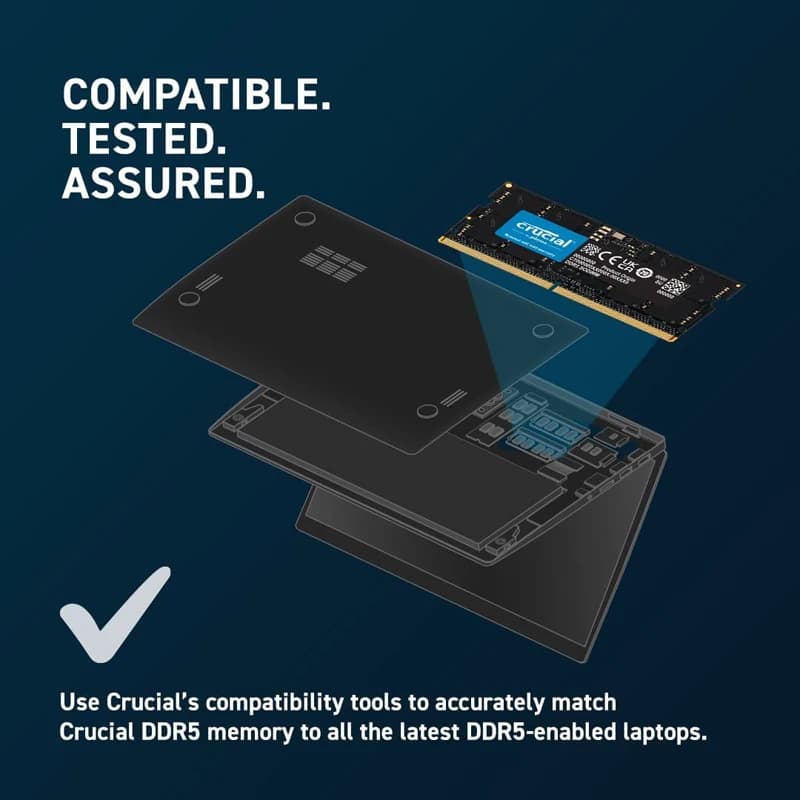 Crucial DDR5 SODIMM  RAM 16GB 32GB 24GB 48GB Notebook 4800MHz  5600MHz 1.1V for Laptop Memory - 4