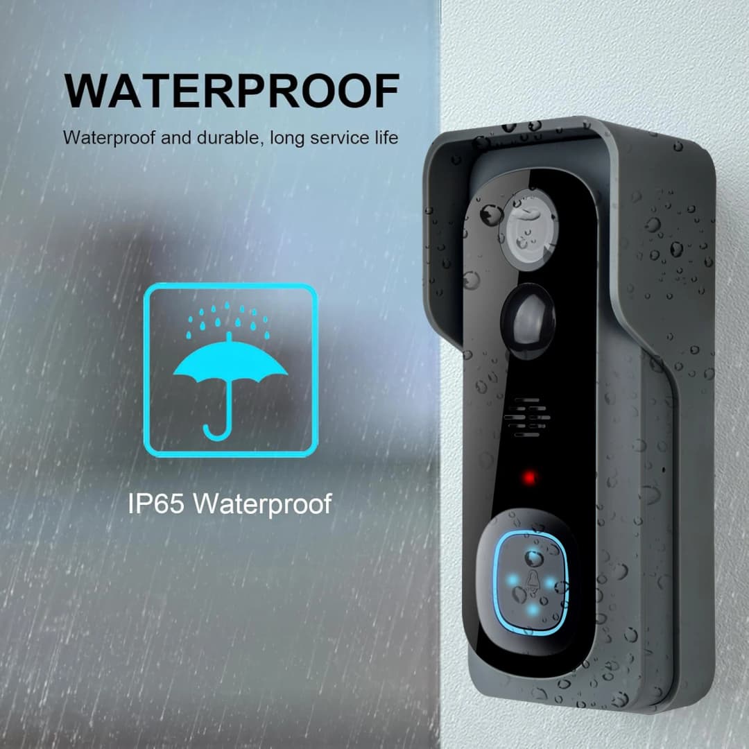 نظام التحكم الذكي في الوصول من Tuya، جرس باب ذكي مع كاميرا وإنتركوم، أمان منزلي مع صوت وفيديو ثنائي الاتجاه عبر واي فاي - 5