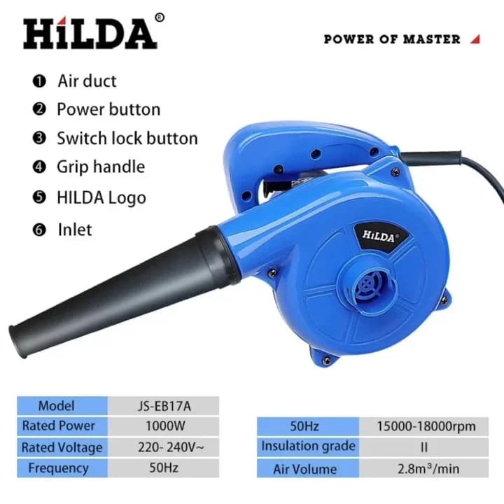 HILDA Air Blower Dust Blower 1000W Computer Cleaner Electric Air Blower Dust Blowing Dust Computer Dust Collector Blower - 5