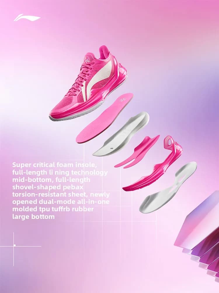LI NING LIREN 4V2 Low cut basketball shoes for men practical wear resistant shock-absorbing rebound professional sports shoes - 3