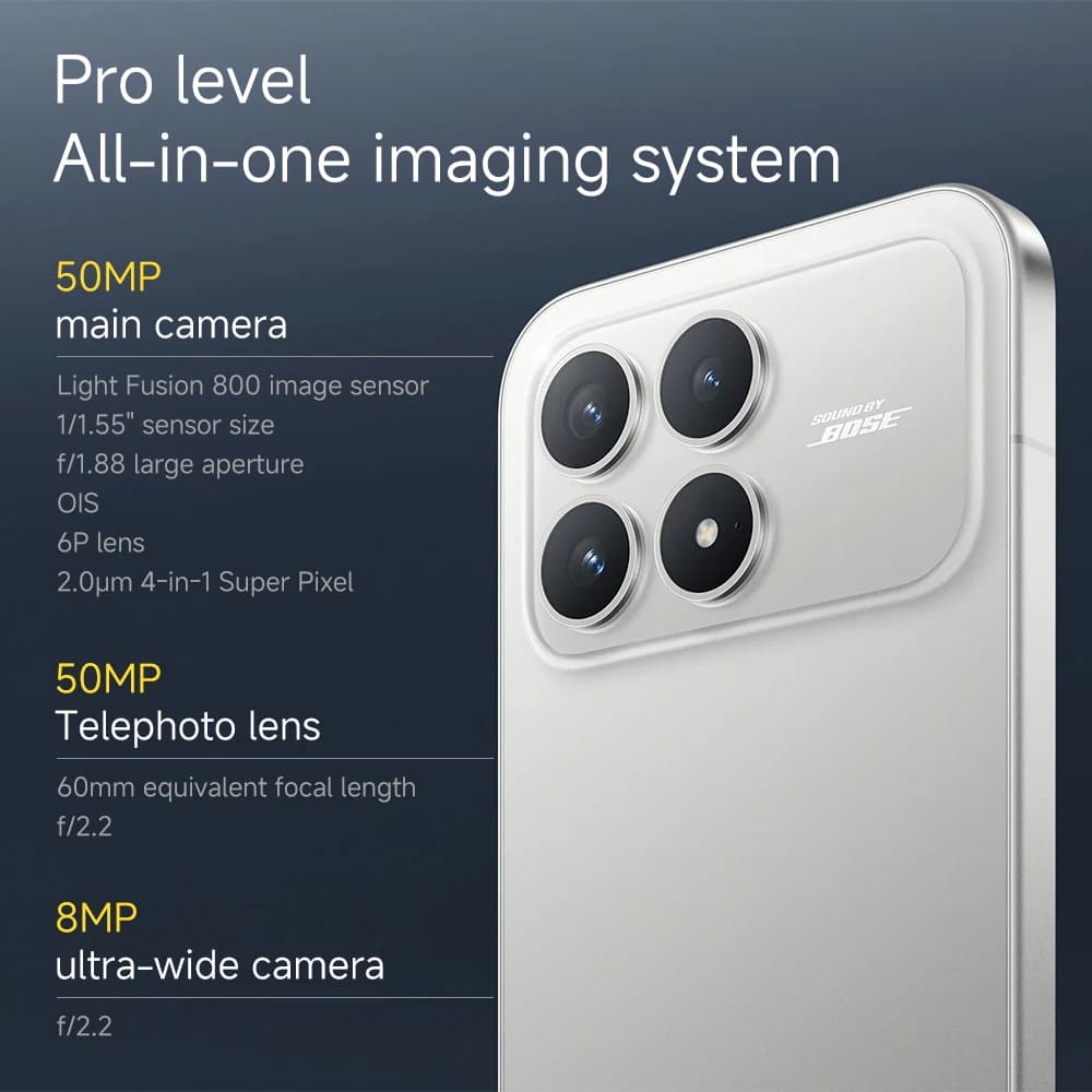 هاتف POCO F8 Pro الأصلي، نسخة عالمية، 5G، معالج Snapdragon 8 Elite، شاشة AMOLED 6.59 بوصة، كاميرا 50 ميجابكسل، بطارية 6210 مللي أمبير، شحن سريع 100 واط - 3
