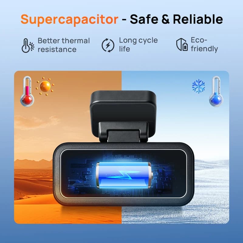 【New】70mai Dash Cam A410 Neo 1440P HDR Dual-Channel Built-in GPS f/1.6 Supercapacitor Wi-Fi 6 24H Parking Car DVR 70mai A410 Neo - 4