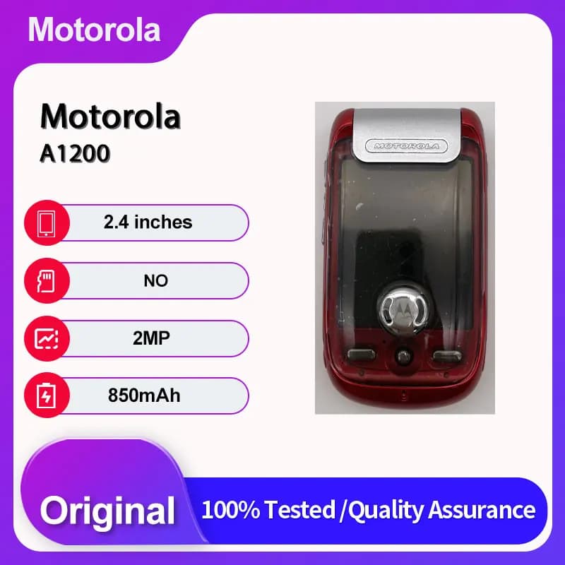 Original Unlocked Motorola A1200 2MP 850mAh 2G GSM 850 / 900 / 1800 / 1900 2.4" Mobile Phone
