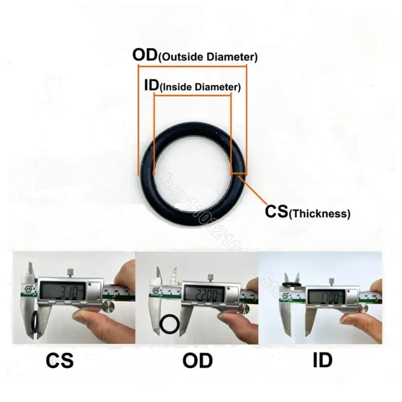 O-حلقة المطاط NBR ختم غسالة طوقا ، CS 2-2.4 مللي متر ، أسود صنبور إصلاح الأنابيب ، سيارة السباكة ، الهوائية أداة الإكسسوارات ، OD 6-200 مللي متر - 2