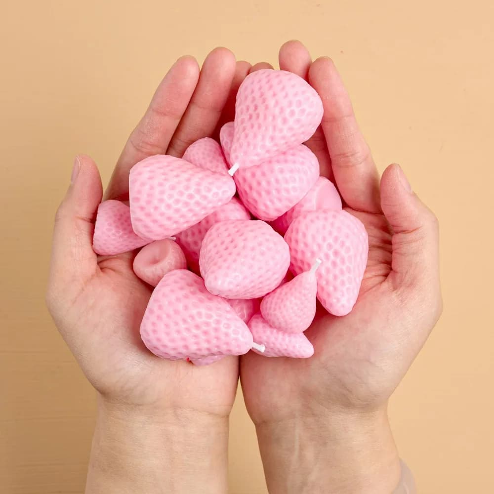 1-3 قطعة مجموعة صنع الشموع برائحة الفراولة 1-4 تجويف قالب من السيليكون لتقوم بها بنفسك شكل الفاكهة بالتنقيط الغراء الراتنج قالب اليدوية ديكور عيد الميلاد - 4