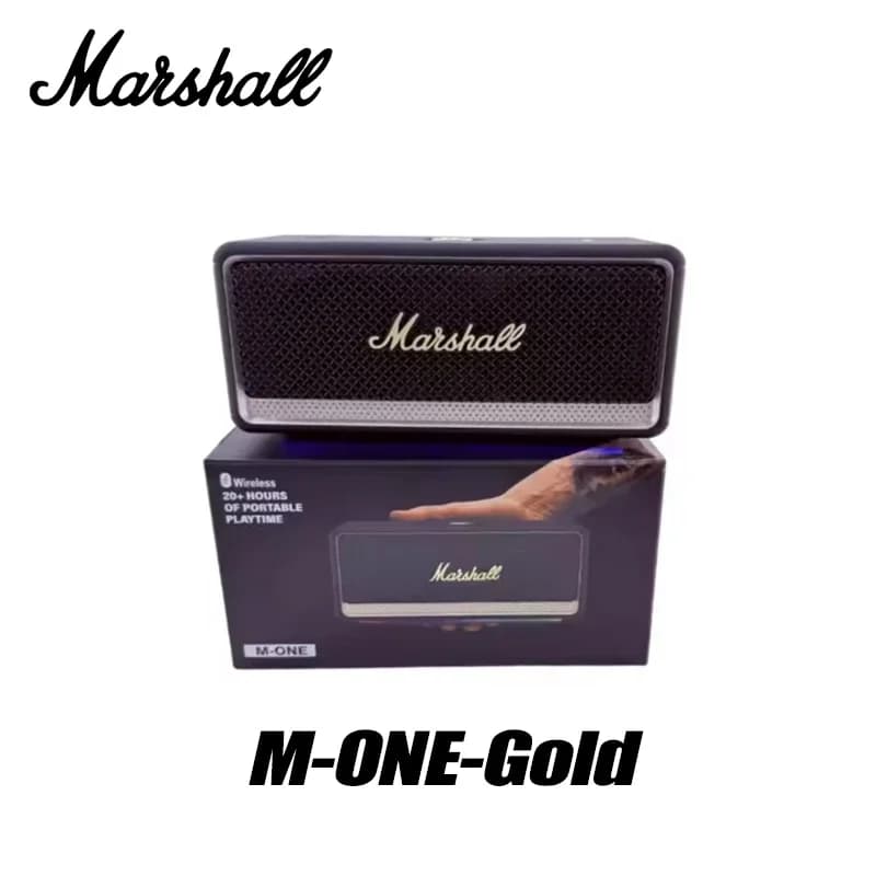 سماعة بلوتوث محمولة Marshall M-ONE، لاسلكية، مقاومة للماء IP67، مضخم صوت بجهير غني، مثالية للتنزه والتخييم والاستخدام المنزلي - 6