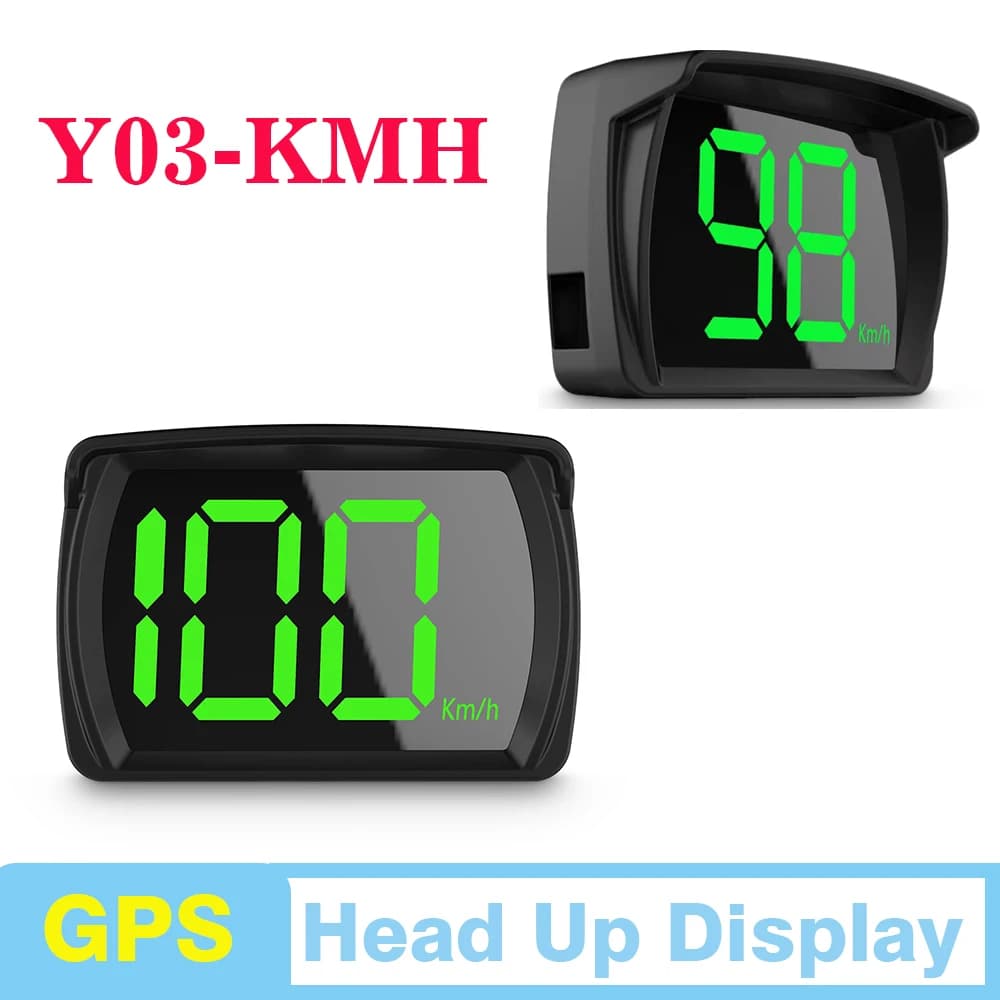 Y03 Digital GPS Speedometer Universal GPS Head up Display HUD Big Font KMH Reminder Meter Car Electronic Displayer Plug and Play