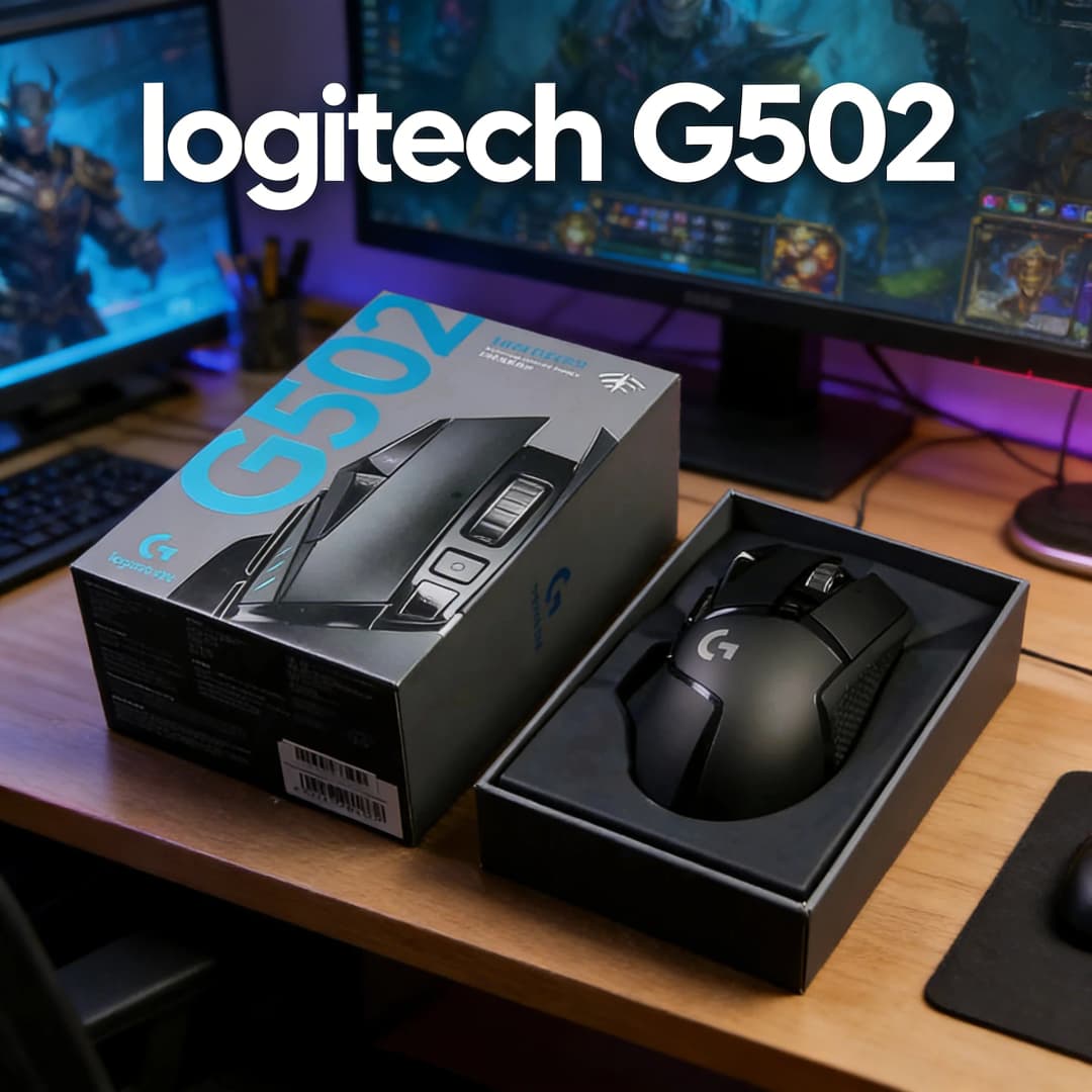 ماوس الألعاب السلكي Logitech G502 HERO بدقة 25600 DPI ومستشعر 25K و11 زرًا قابلًا للبرمجة وإضاءة RGB للكمبيوتر الشخصي وMac+G102/G203/G304/G305/M170