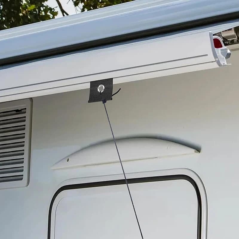 أداة تركيب مظلة سيارة مع حلقات تثبيت، شريط أنابيب المظلة، خطاف تخييم، حامل تثبيت قضبان المظلة للسيارات - 3