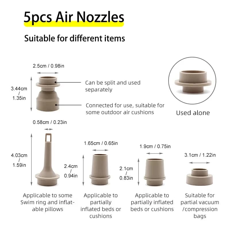 TARKA Camping Portable Electric Air Pump  Wireless Air Compressor Inflator Deflator Pumps Air Cushions Beds Boat Swimming Ring - 6