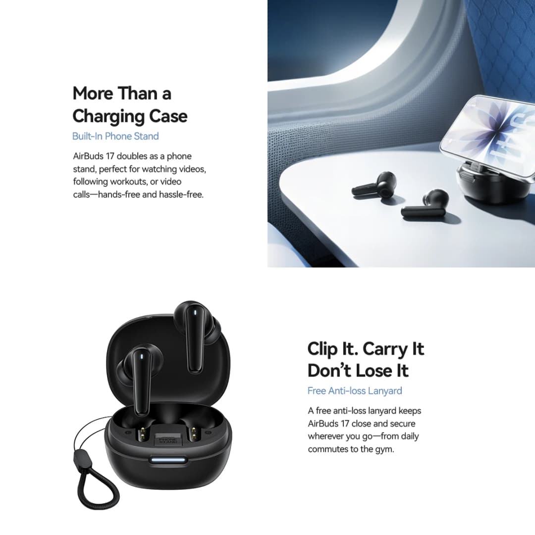 New Blackview Airbuds 17 TWS Earphones ANC&ENC Dual Noise Control 10mm Dynamic  Driver 400mAh Wireless Bluetooth Headphones - 5