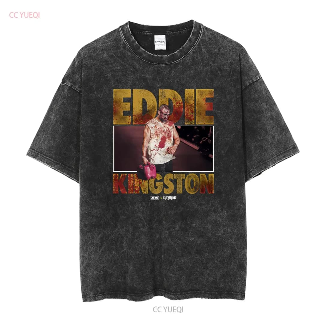 Eddie Kingston Demons AEW x Clotheslined Apparel Official T Shirt long or short sleeves vintage Washed Breathable Comfortable - 2